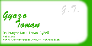 gyozo toman business card